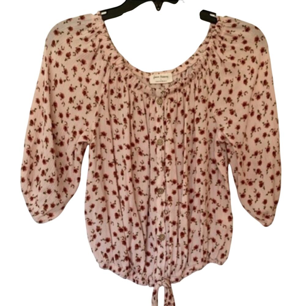 Free Kisses Pink Floral Top